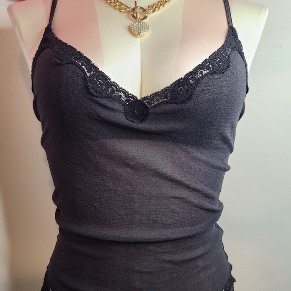 Victoria's Secret Y2K Mesh Cami/ Panty Set Size M 🖤 - Picture 3 of 9